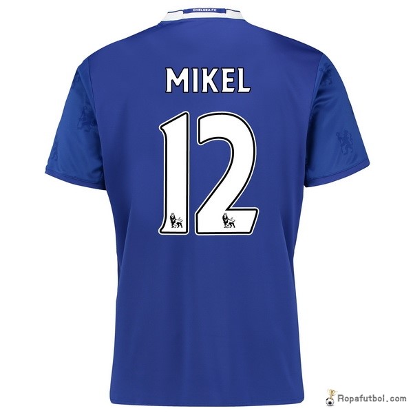 Camiseta Chelsea Replica Primera Ropa Mikel 2016/17 Azul